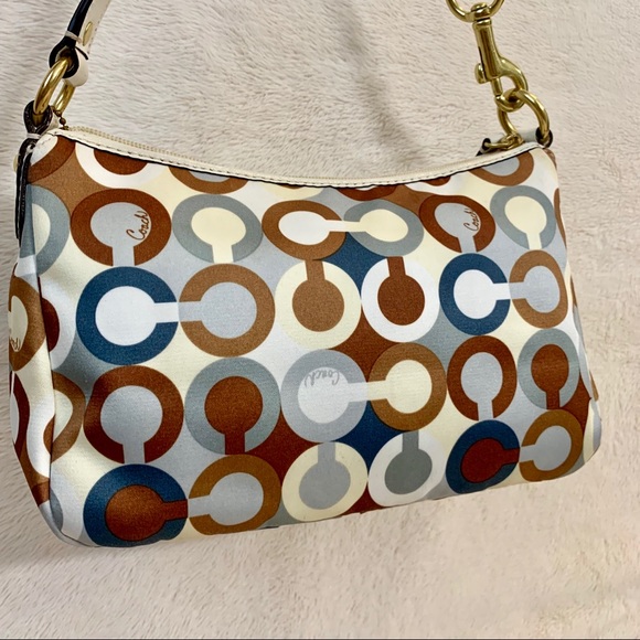 Multi colored satin Coach handbag! - Picture 3 of 8